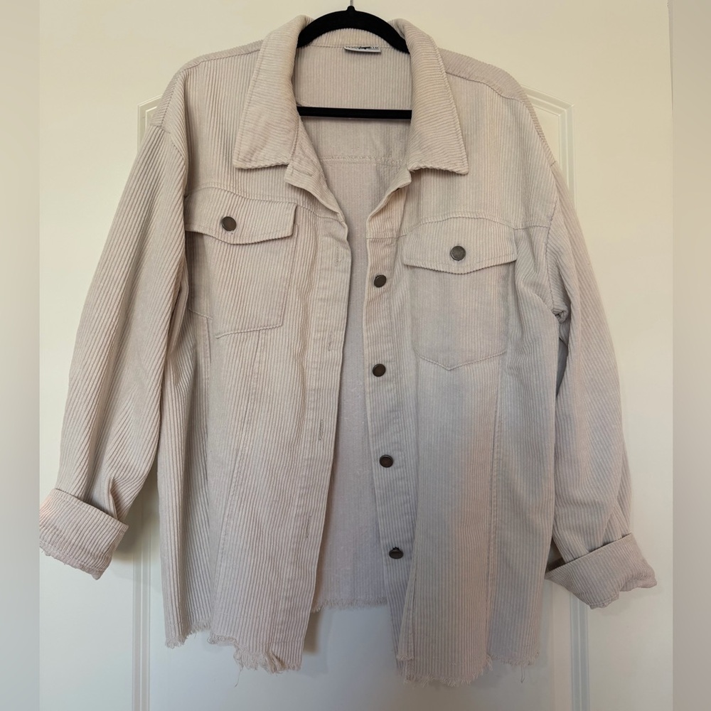 Katydid Cream Corduroy Shacket